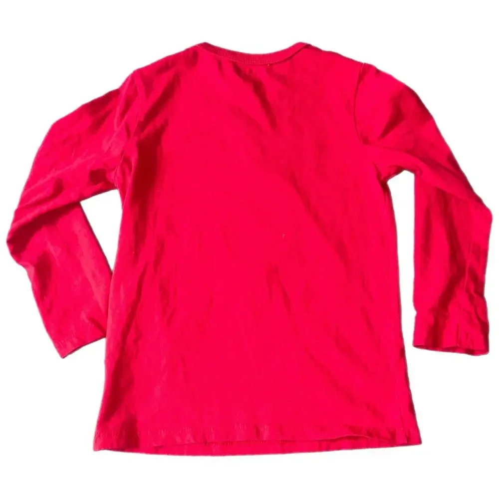 Children’s Place Team Santa 2022 Long Sleeve T-Shirt Toddler Size 4T Red